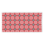 Red And White Bullseye Target Print Beach Towel