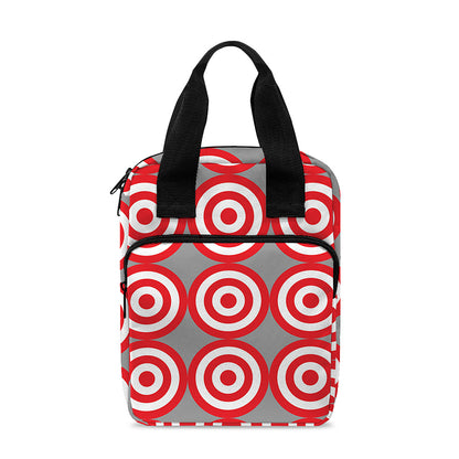Red And White Bullseye Target Print Bible Tote Bag