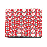 Red And White Bullseye Target Print Bifold Wallet