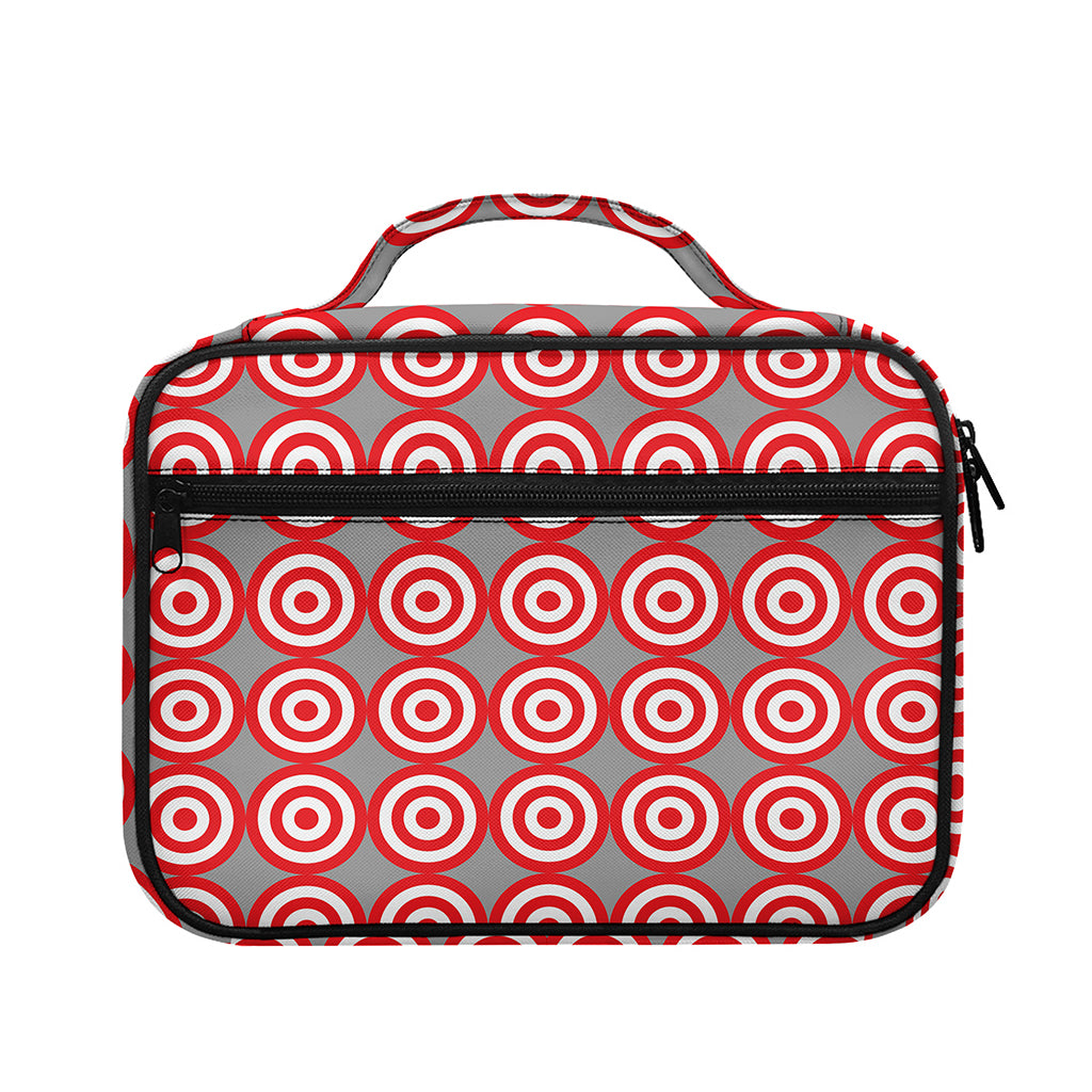 Red And White Bullseye Target Print Briefcase Bible Bag