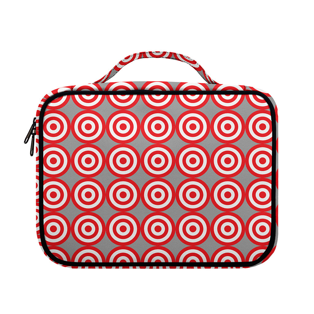 Red And White Bullseye Target Print Briefcase Bible Bag