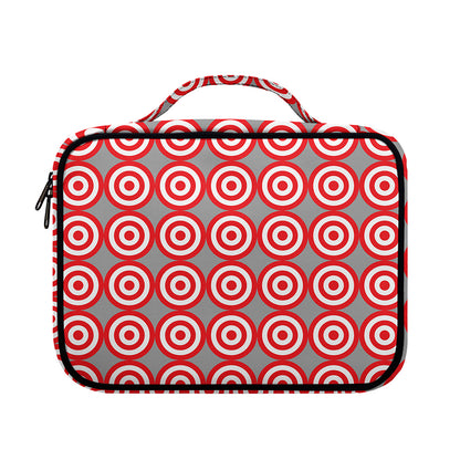 Red And White Bullseye Target Print Briefcase Bible Bag