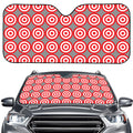 Red And White Bullseye Target Print Car Windshield Sun Shade