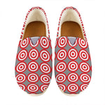 Red And White Bullseye Target Print Casual Shoes