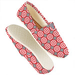 Red And White Bullseye Target Print Casual Shoes