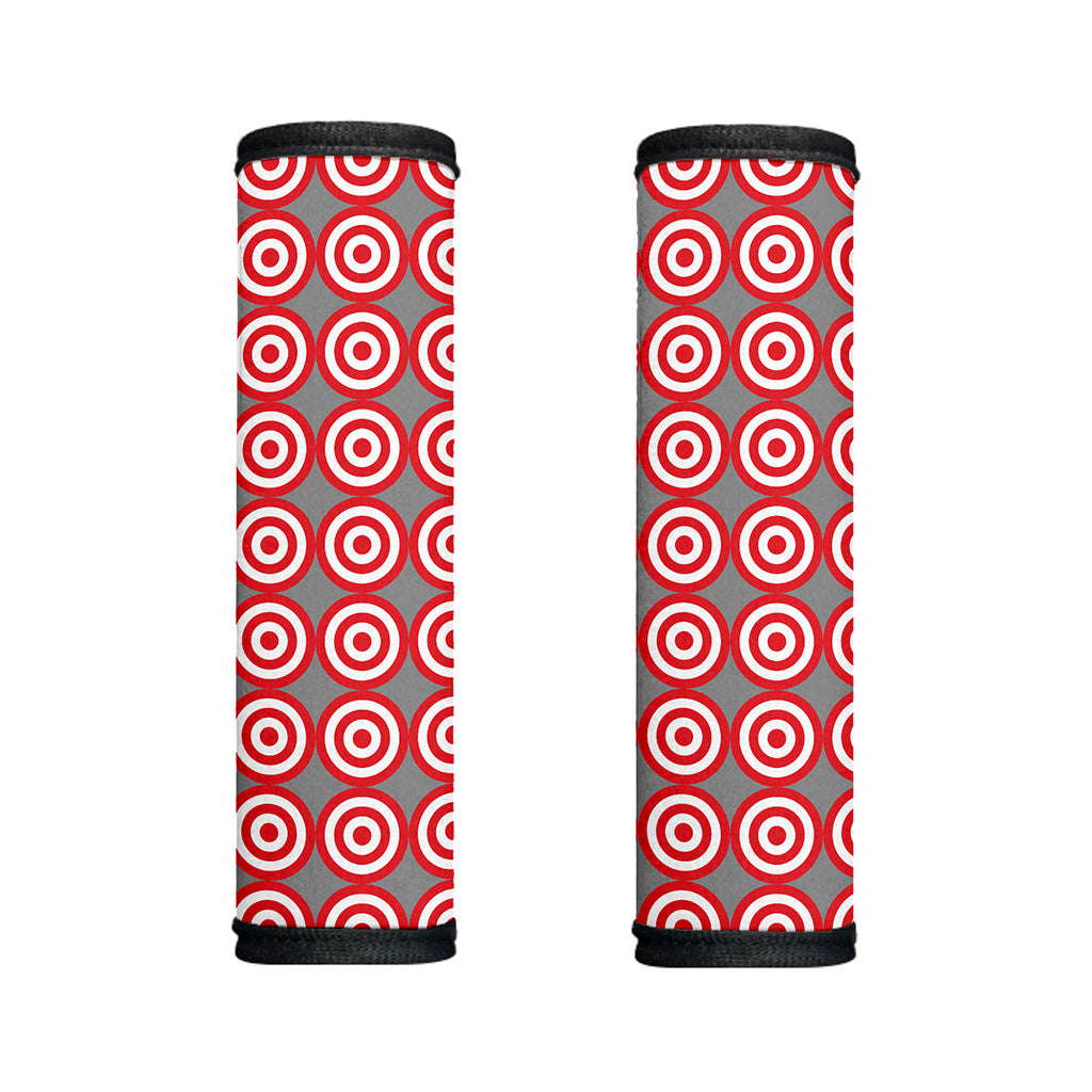 Red And White Bullseye Target Print Handle Covers