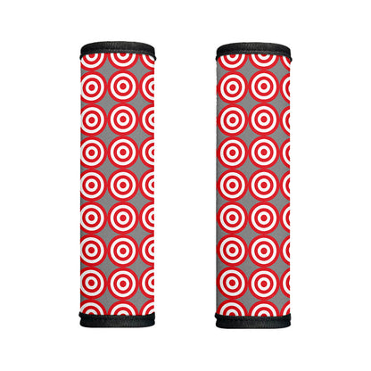 Red And White Bullseye Target Print Handle Covers