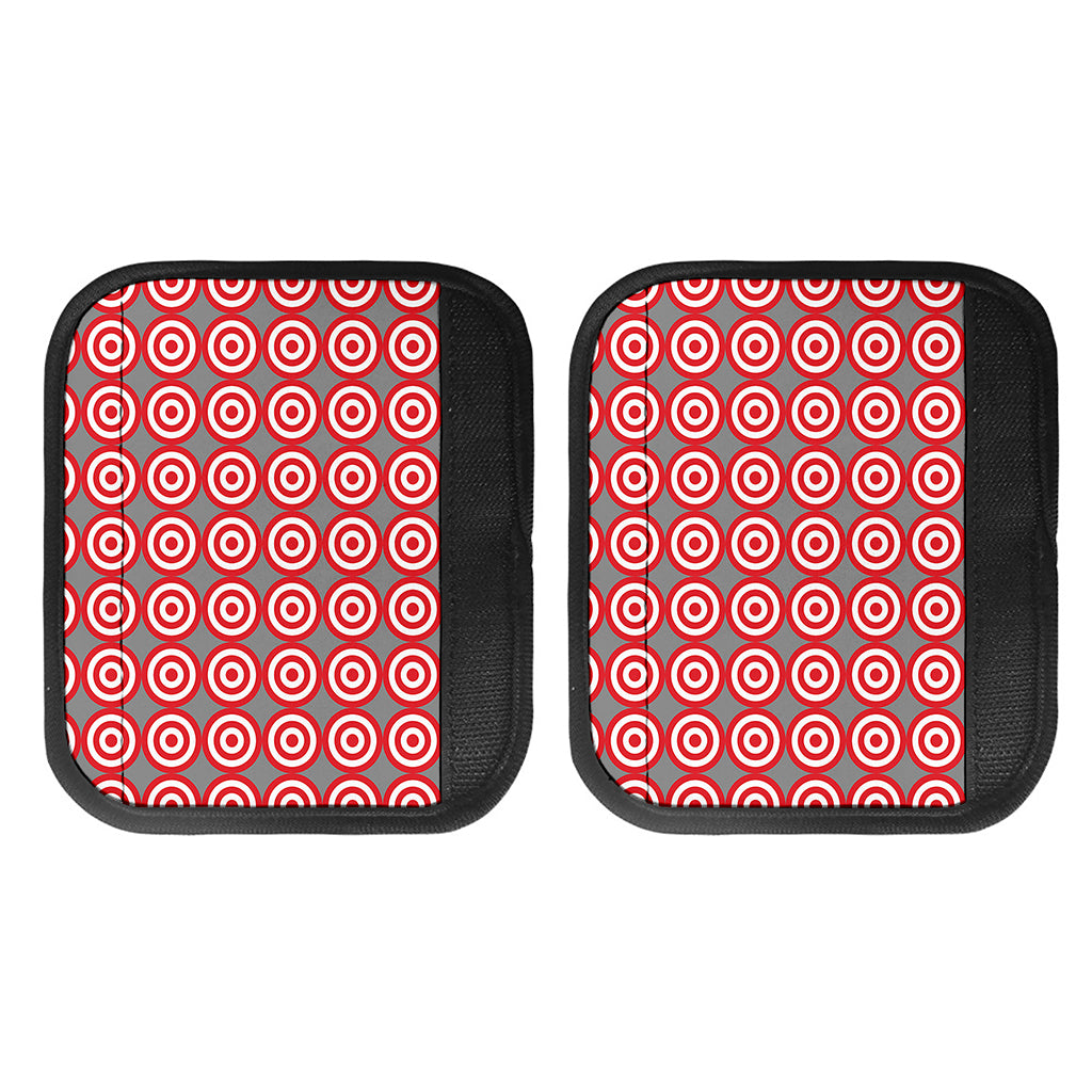 Red And White Bullseye Target Print Handle Covers