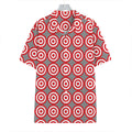 Red And White Bullseye Target Print Hawaiian Shirt