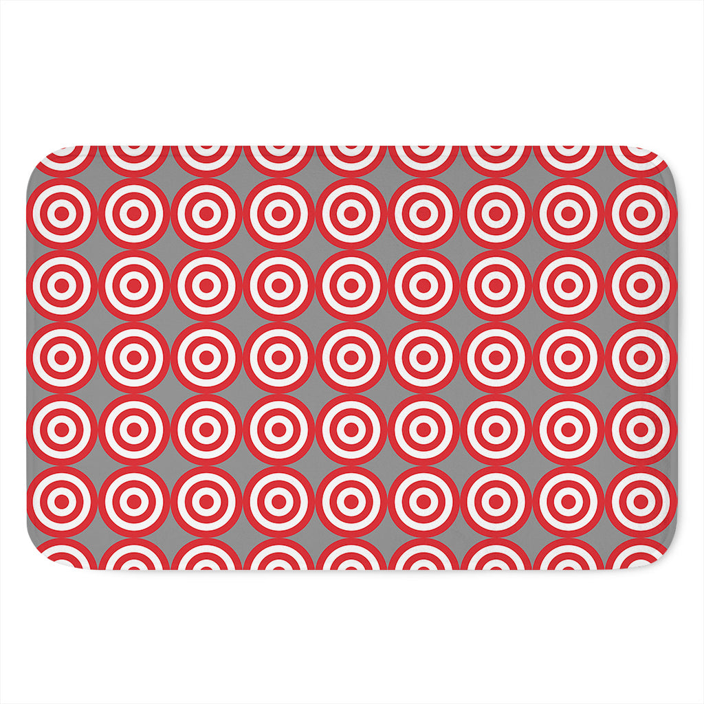 Red And White Bullseye Target Print Indoor Door Mat