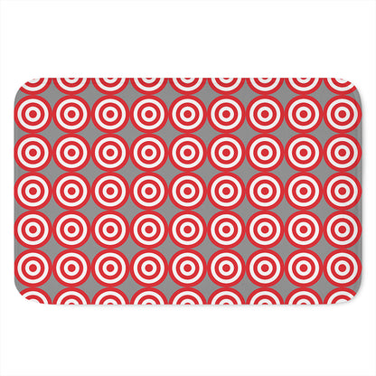 Red And White Bullseye Target Print Indoor Door Mat