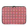 Red And White Bullseye Target Print Laptop Sleeve
