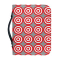 Red And White Bullseye Target Print Leather Bible Cover