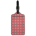 Red And White Bullseye Target Print Luggage Tag