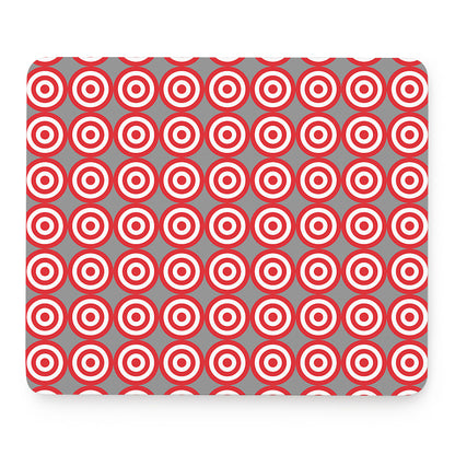 Red And White Bullseye Target Print Mouse Pad