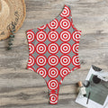 Red And White Bullseye Target Print One Shoulder Bodysuit