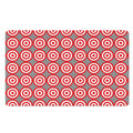Red And White Bullseye Target Print Polyester Doormat