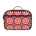 Red And White Bullseye Target Print Portable Lunch Bag
