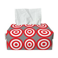 Red And White Bullseye Target Print Rectangle Tissue Box Cover