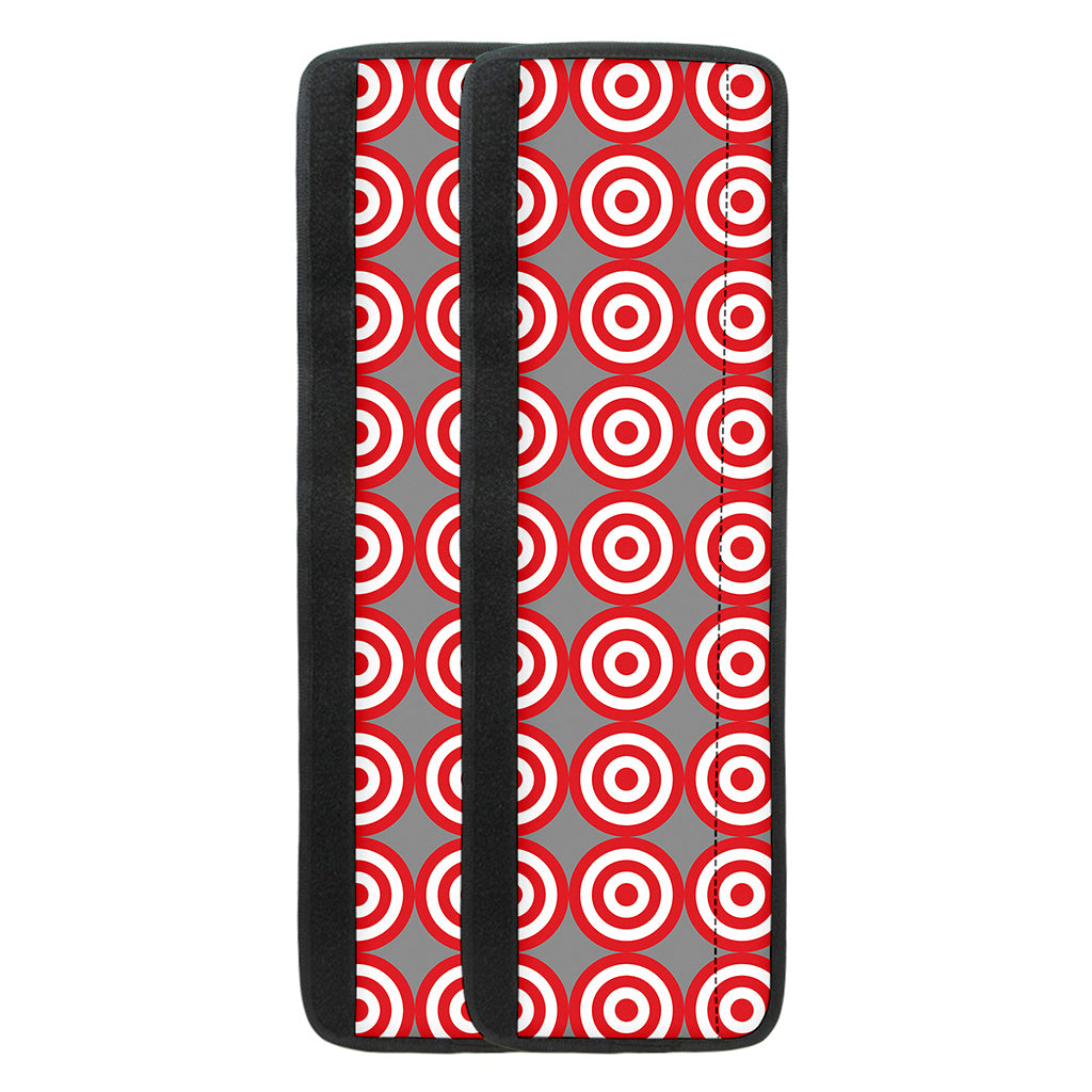 Red And White Bullseye Target Print Refrigerator Handle Covers
