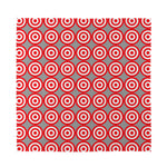 Red And White Bullseye Target Print Silk Bandana