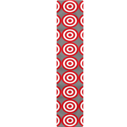 Red And White Bullseye Target Print Table Runner