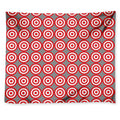 Red And White Bullseye Target Print Tapestry