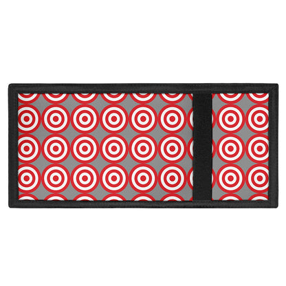 Red And White Bullseye Target Print Trifold Wallet