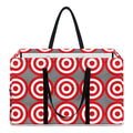 Red And White Bullseye Target Print Utility Tote Bag