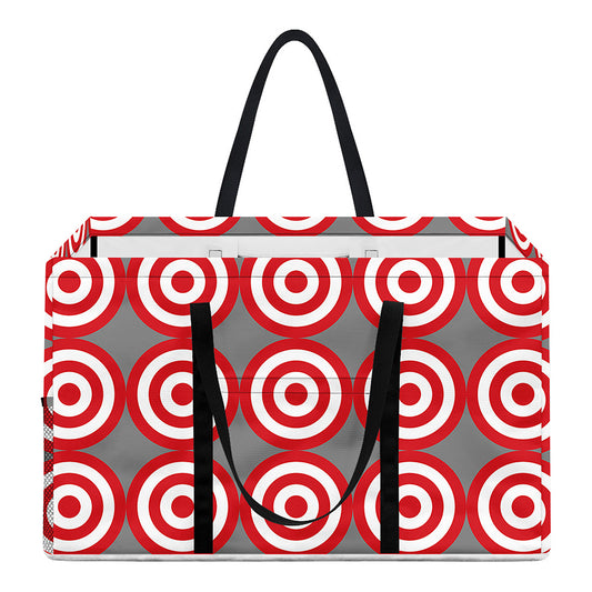 Red And White Bullseye Target Print Utility Tote Bag