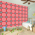 Red And White Bullseye Target Print Wall Sticker