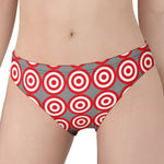 Red And White Bullseye Target Print Women's Panties