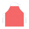 Red And White Candy Cane Pattern Print Adjustable Apron