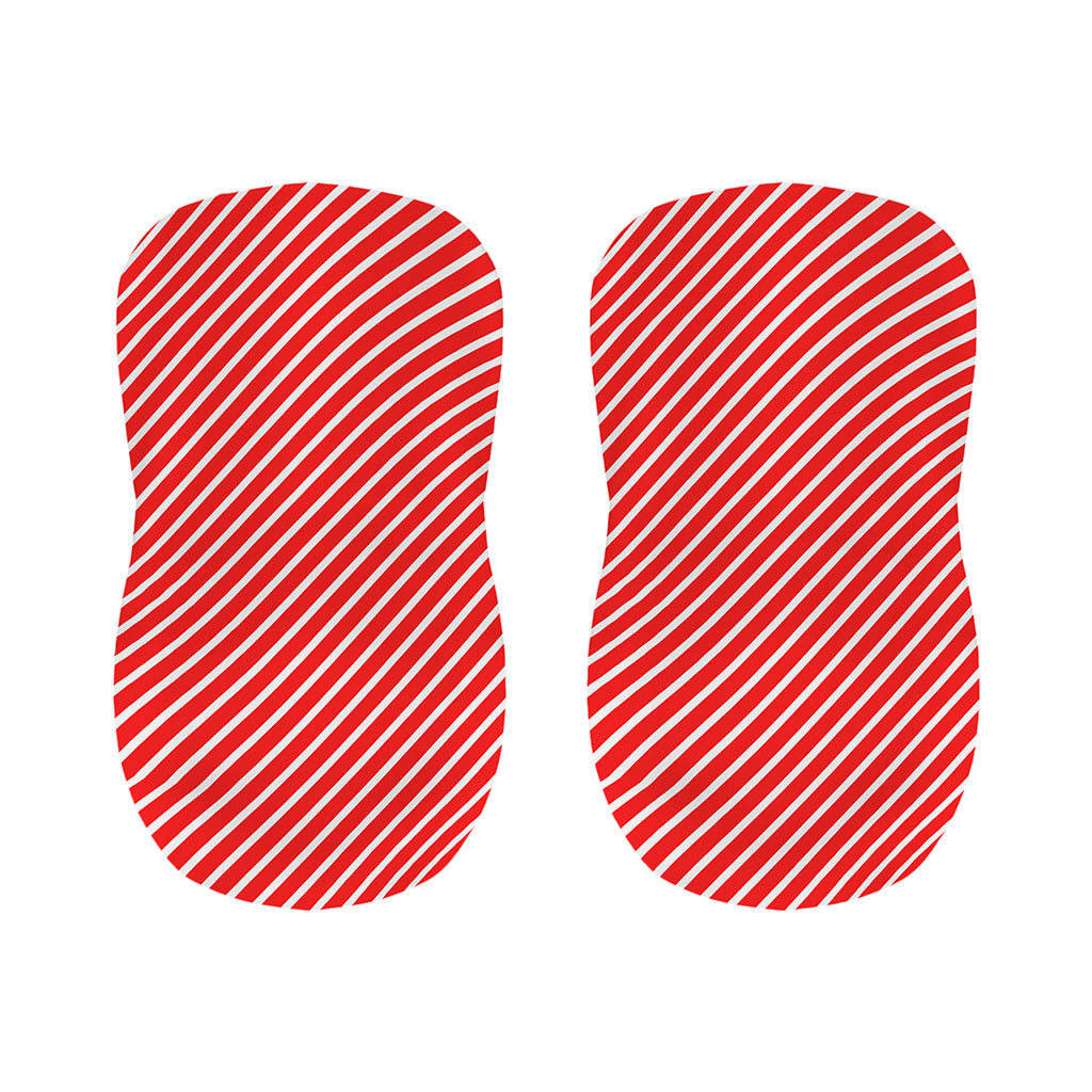 Red And White Candy Cane Pattern Print Bar Stool Covers