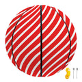 Red And White Candy Cane Pattern Print Basketball