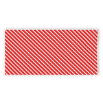 Red And White Candy Cane Pattern Print Beach Towel