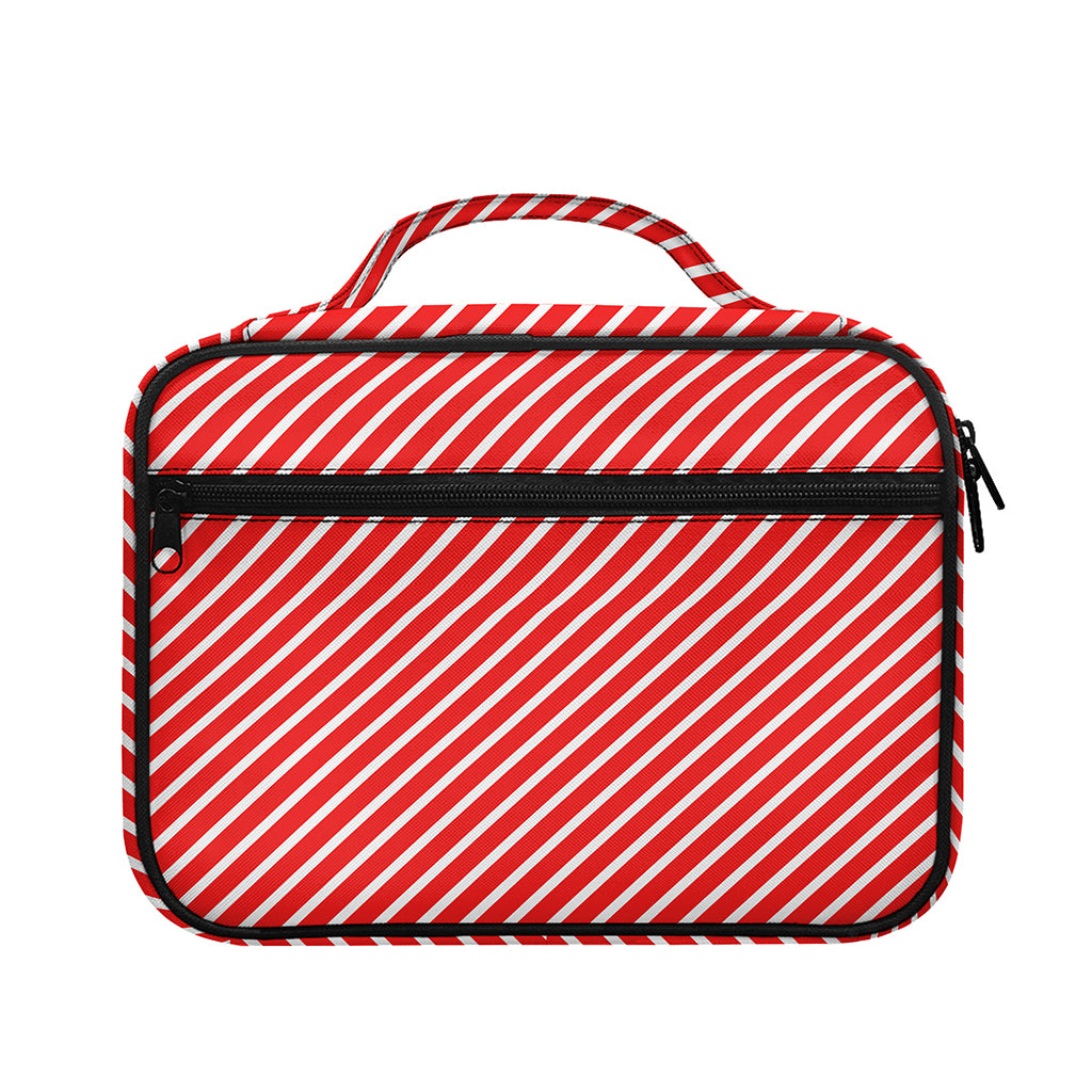 Red And White Candy Cane Pattern Print Briefcase Bible Bag