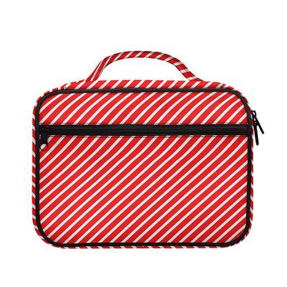 Red And White Candy Cane Pattern Print Briefcase Bible Bag