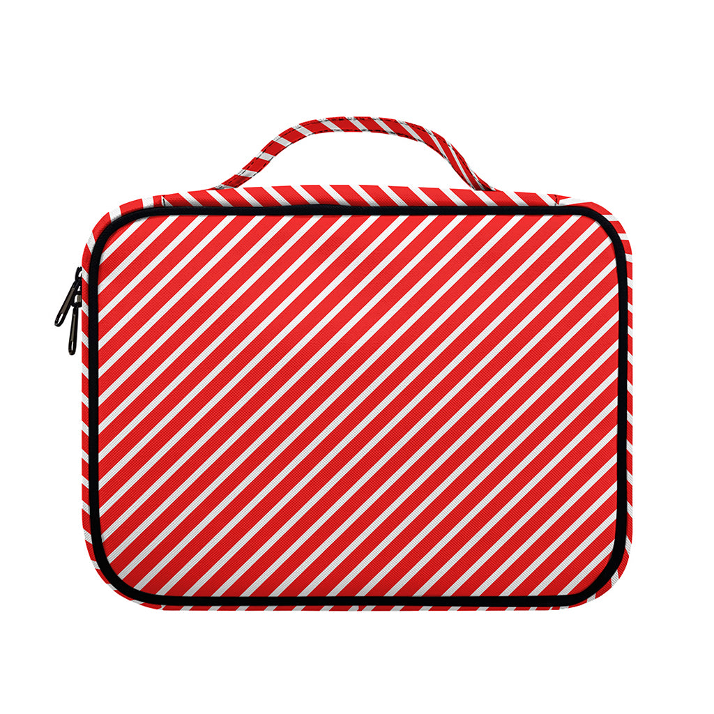 Red And White Candy Cane Pattern Print Briefcase Bible Bag