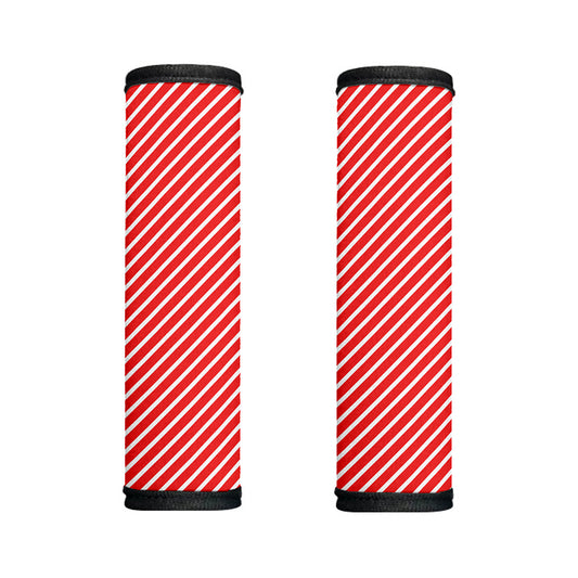 Red And White Candy Cane Pattern Print Handle Covers