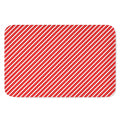 Red And White Candy Cane Pattern Print Indoor Door Mat