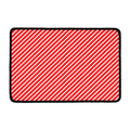 Red And White Candy Cane Pattern Print Kitchen Mat