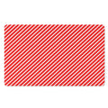 Red And White Candy Cane Pattern Print Polyester Doormat