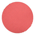 Red And White Candy Cane Pattern Print Round Blanket