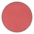 Red And White Candy Cane Pattern Print Round Floor Mat