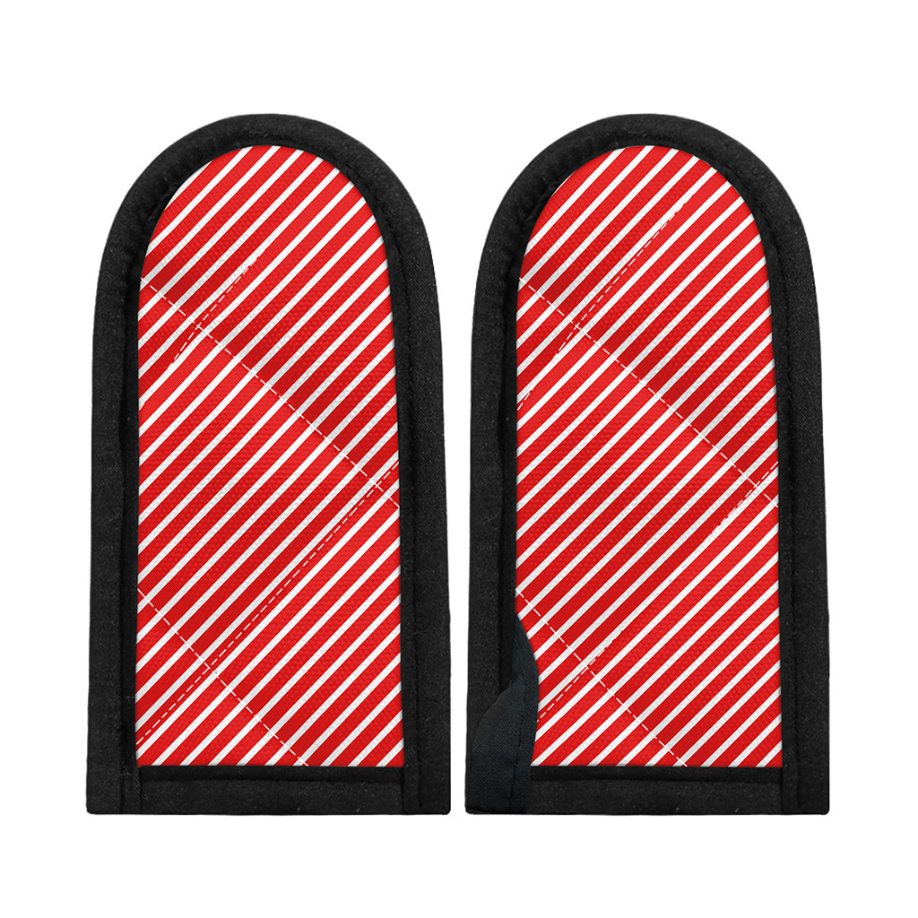 Red And White Candy Cane Pattern Print Skillet Handle Cover