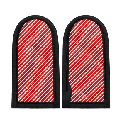 Red And White Candy Cane Pattern Print Skillet Handle Cover