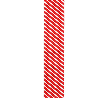 Red And White Candy Cane Pattern Print Table Runner