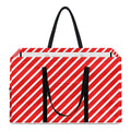 Red And White Candy Cane Pattern Print Utility Tote Bag