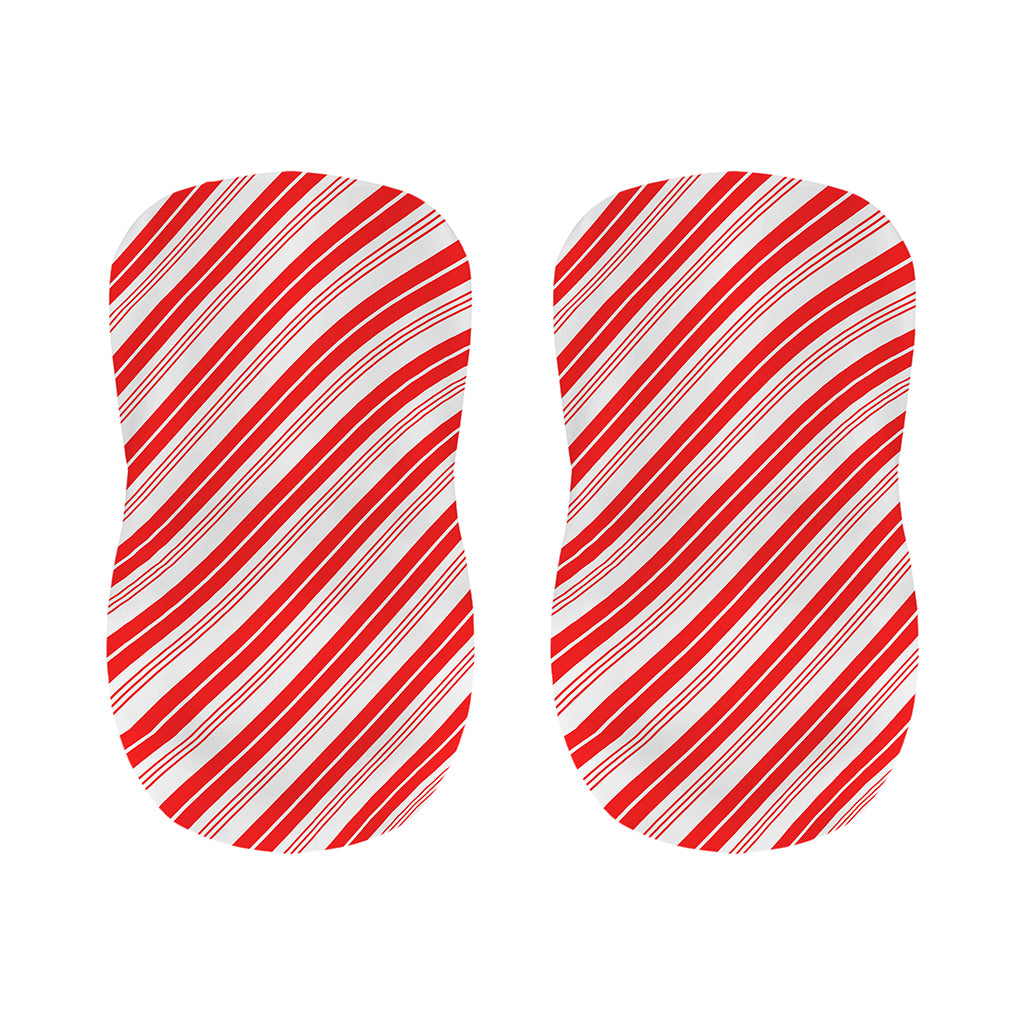 Red And White Candy Cane Stripe Print Bar Stool Covers